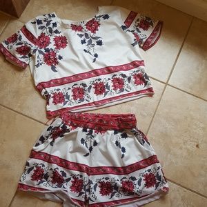 Crop top and Short set . Cute!